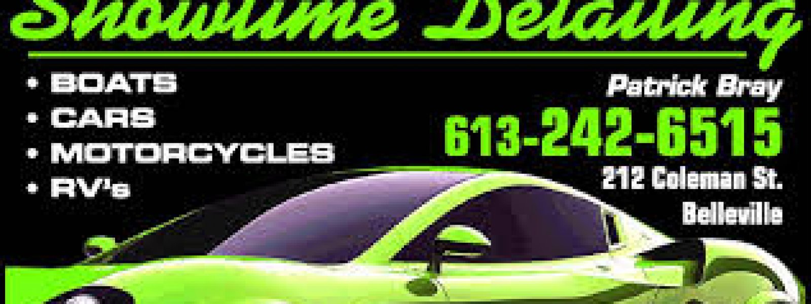 Showtime Detailing 212 Coleman Street, Belleville, ON