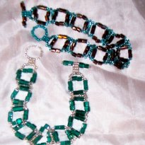 A small sample of hand-sewn Peyote stich bracelets