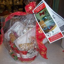 Picture of the outside of the doggie goodie basket from K-9 Bakery