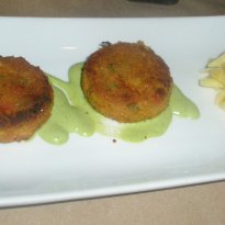 Appetizer - Curried shrimp & crab cakes